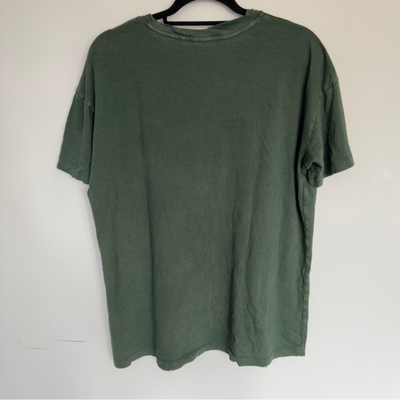 ⚪️ Aerie Soft Cotton V-Neck Tee Shirt M Army Green - Picture 7 of 7